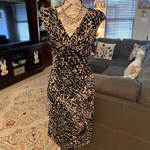 Black and Tan midi dress size Small